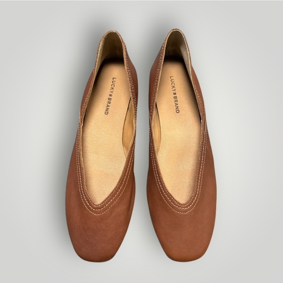 Lucky Brand Alba Skimmer Sz 8.5 Leather - Picture 1 of 8
